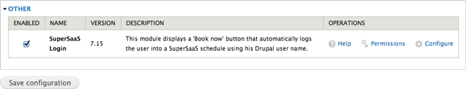Enable Drupal module