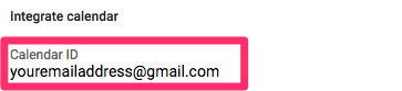 Google Calendar ID